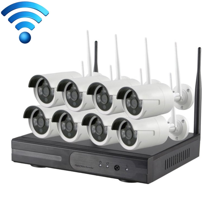 K9608W-PE2013W 8CH HD 960P 1.3 Mega Pixel 2.4GHz WiFi IP Bullet Camera + NVR Kit, K9608W-PE2013W K9608W-PE2013W 8CH HD 960P 1.3 Mega Pixel 2.4GHz WiFi IP Bullet Camera + NVR Kit, K9608W-PE2013W